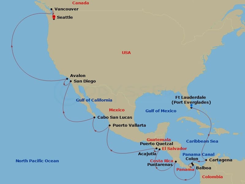 Cruise Itinerary Map