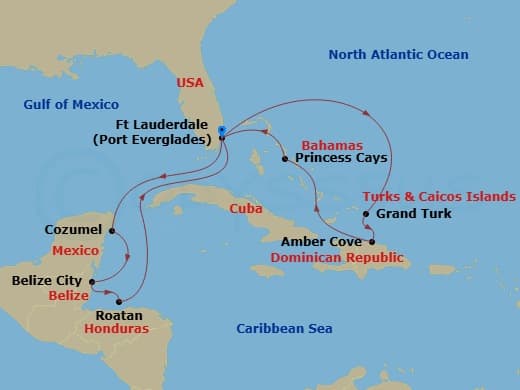 Cruise Itinerary Map