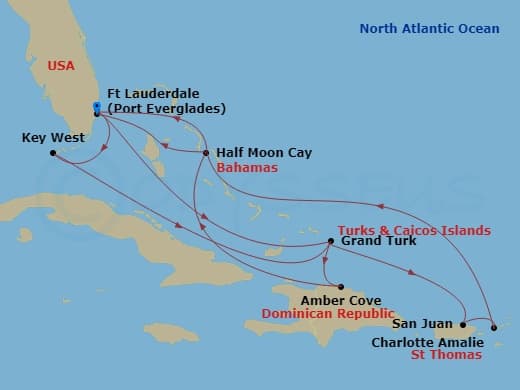 Cruise Itinerary Map