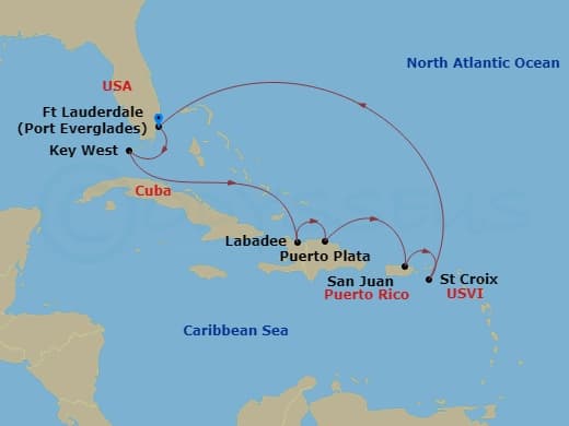 Cruise Itinerary Map