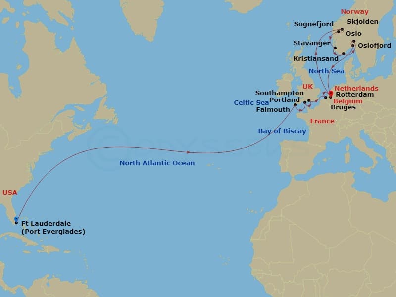 Cruise Itinerary Map