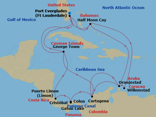 Cruise Itinerary Map