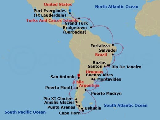 Cruise Itinerary Map