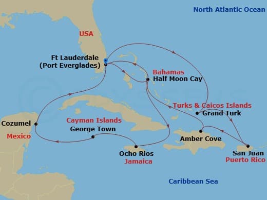 Cruise Itinerary Map