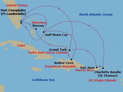 Cruise Itinerary Map
