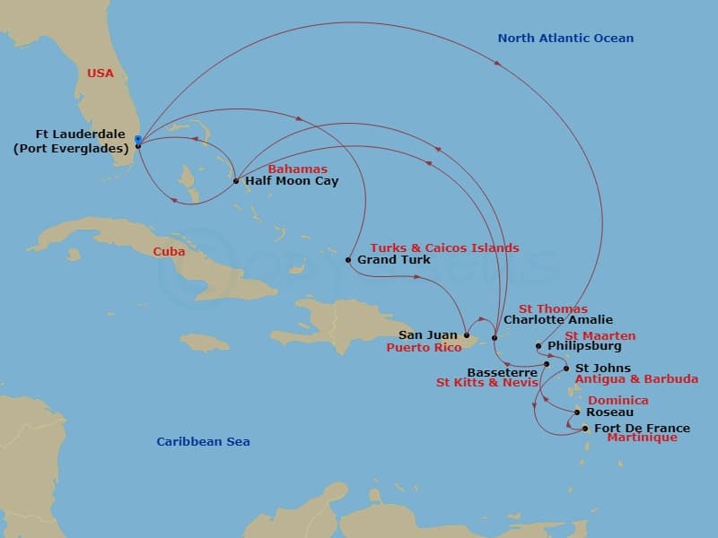 Cruise Itinerary Map