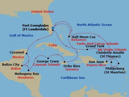 Cruise Itinerary Map