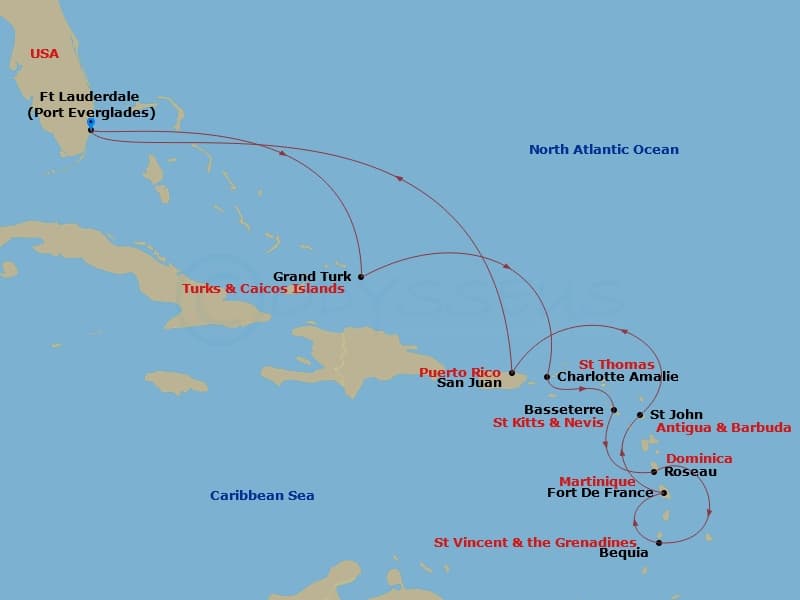Cruise Itinerary Map