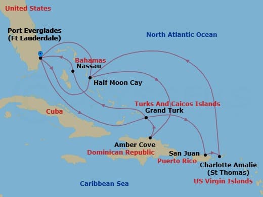 Cruise Itinerary Map
