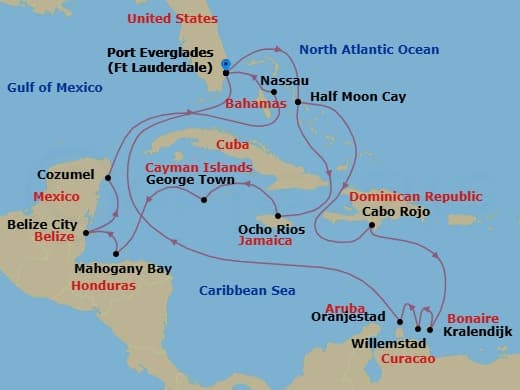 Cruise Itinerary Map