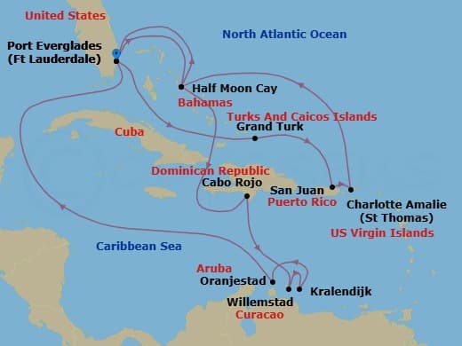 Cruise Itinerary Map