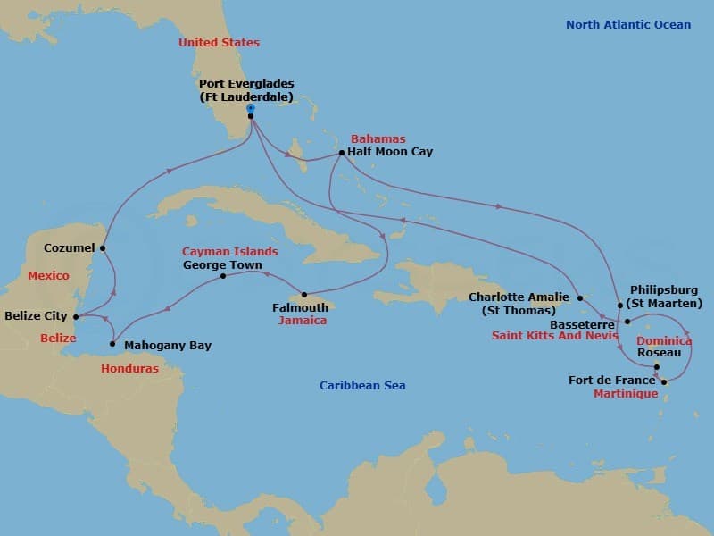 Cruise Itinerary Map