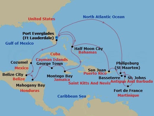 Cruise Itinerary Map
