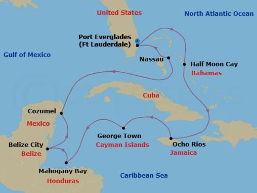 Cruise Itinerary Map