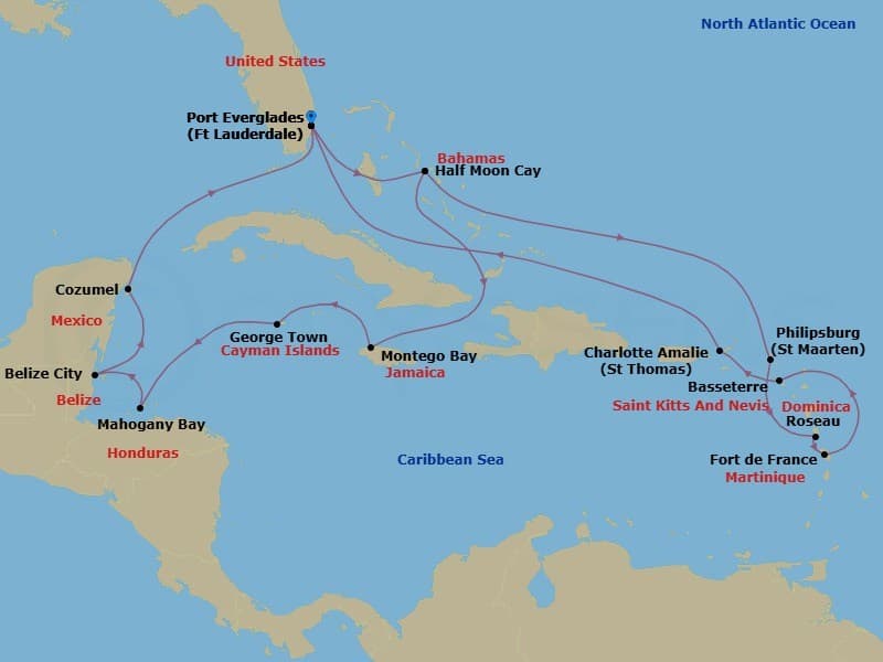 Cruise Itinerary Map