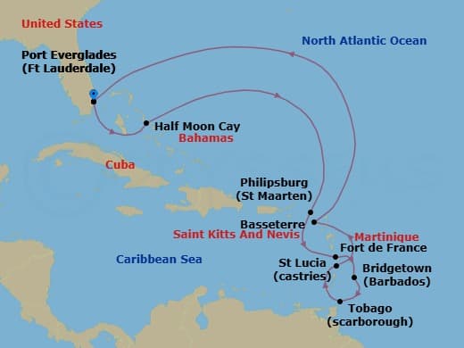 Cruise Itinerary Map