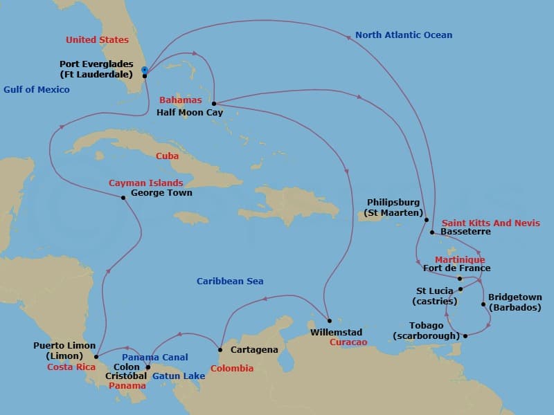Cruise Itinerary Map