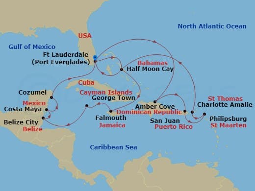 Cruise Itinerary Map
