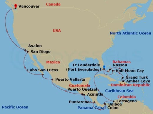 Cruise Itinerary Map