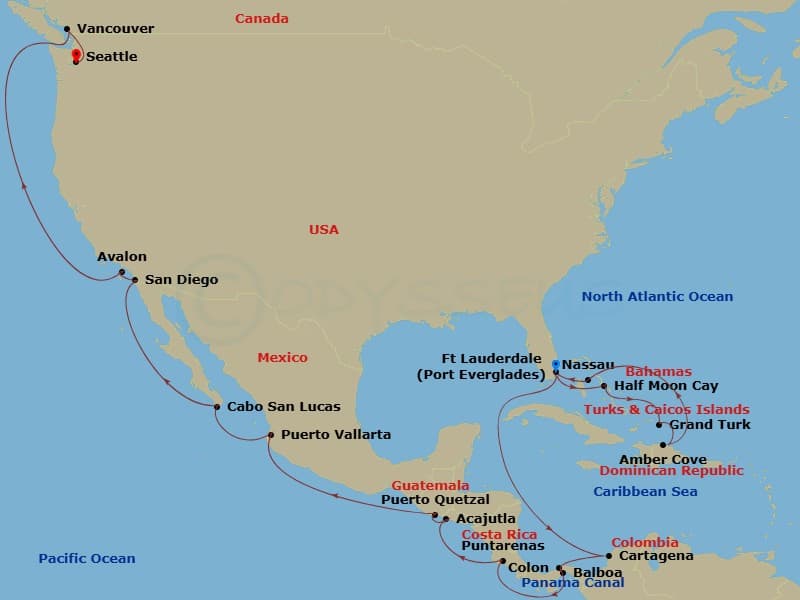 Cruise Itinerary Map