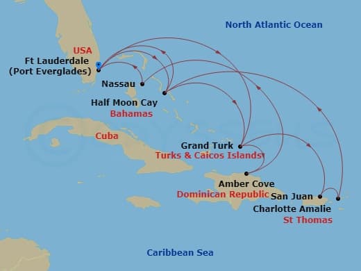 Cruise Itinerary Map