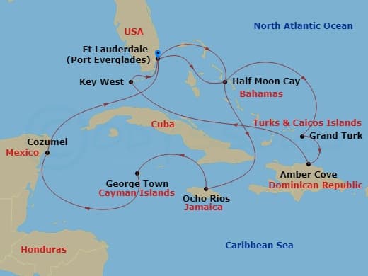 Cruise Itinerary Map