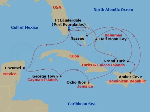 Cruise Itinerary Map