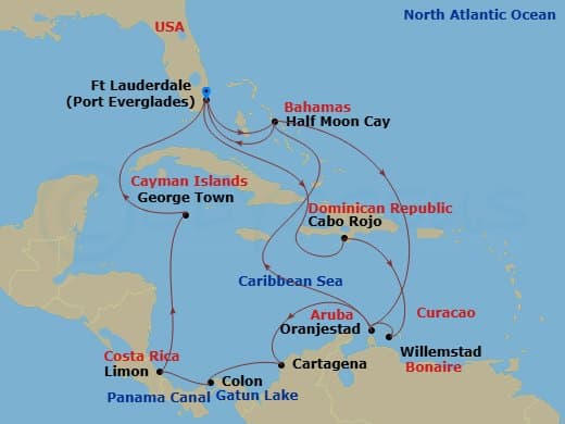 Cruise Itinerary Map