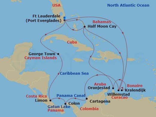 Cruise Itinerary Map