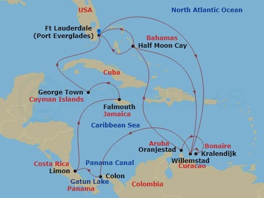 Cruise Itinerary Map