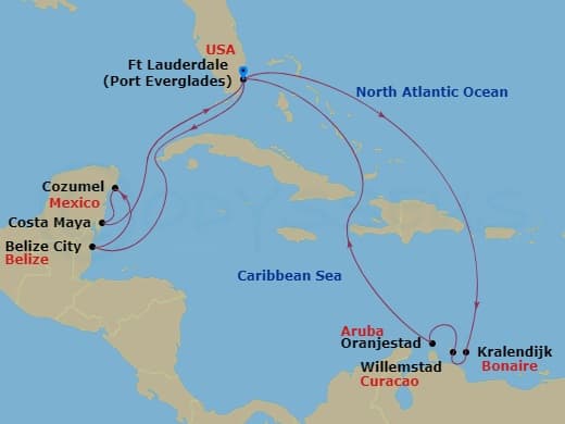Cruise Itinerary Map