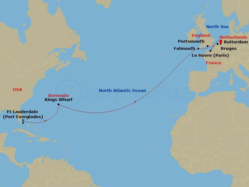 Cruise Itinerary Map