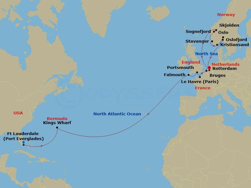 Cruise Itinerary Map