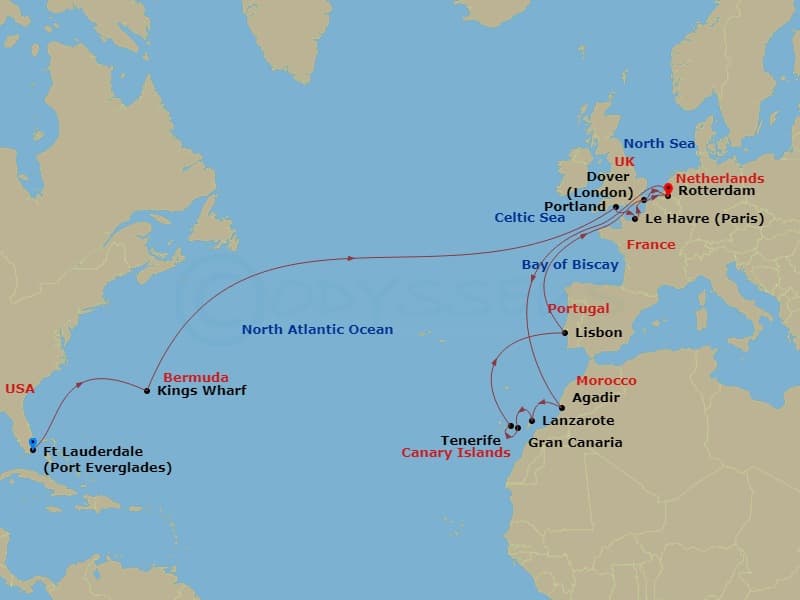 Cruise Itinerary Map