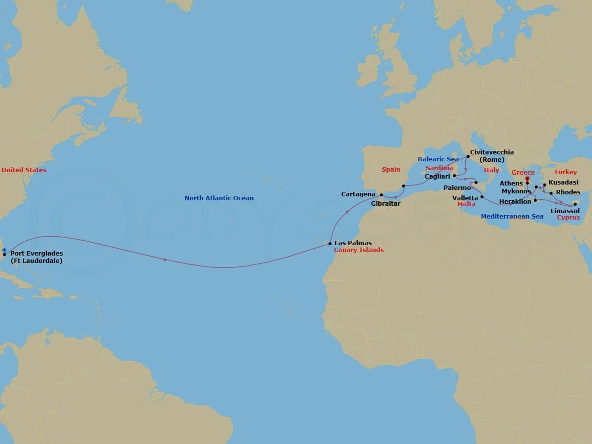 Cruise Itinerary Map