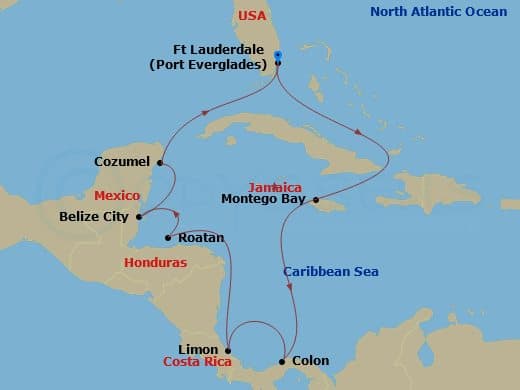 Cruise Itinerary Map
