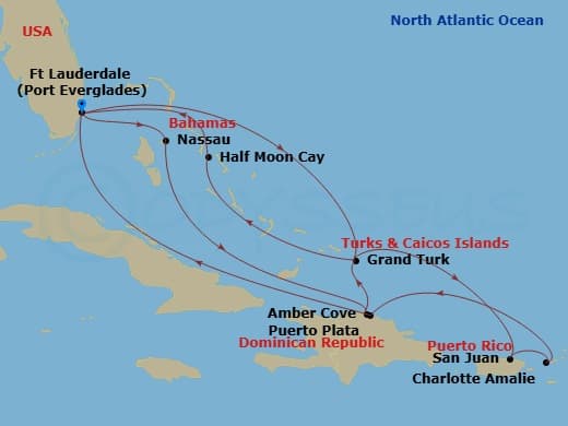 Cruise Itinerary Map