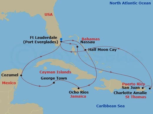 Cruise Itinerary Map