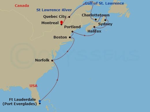 Cruise Itinerary Map