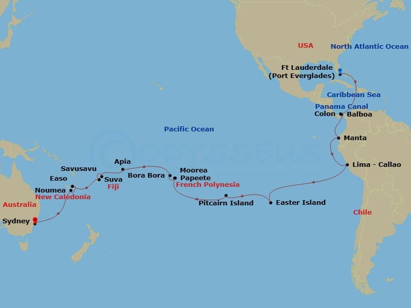 Cruise Itinerary Map