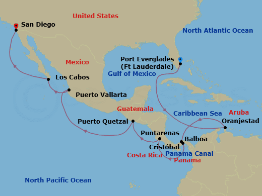 Cruise Itinerary Map