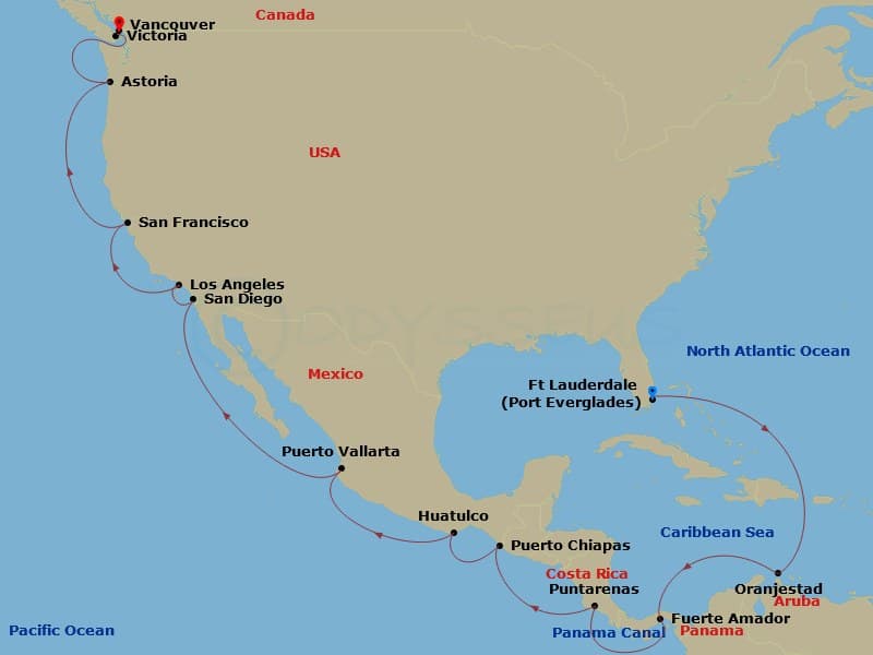 Cruise Itinerary Map