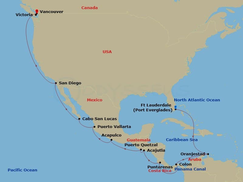 Cruise Itinerary Map