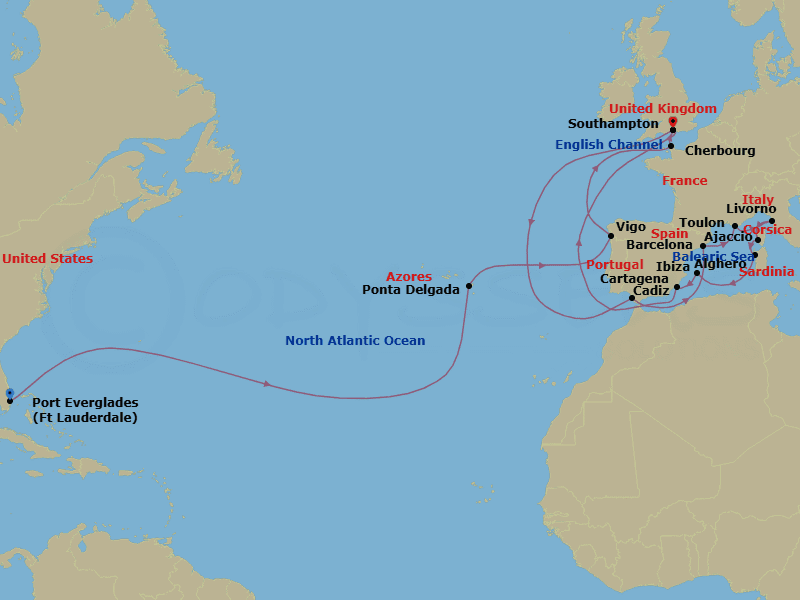 Cruise Itinerary Map