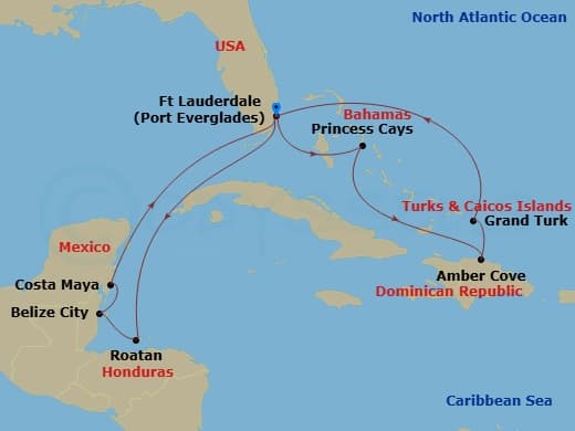 Cruise Itinerary Map