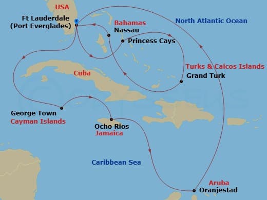 Cruise Itinerary Map
