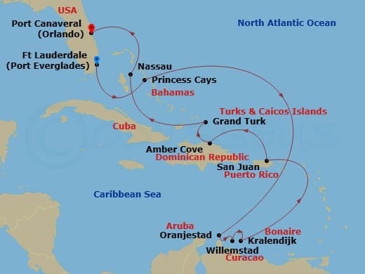 Cruise Itinerary Map