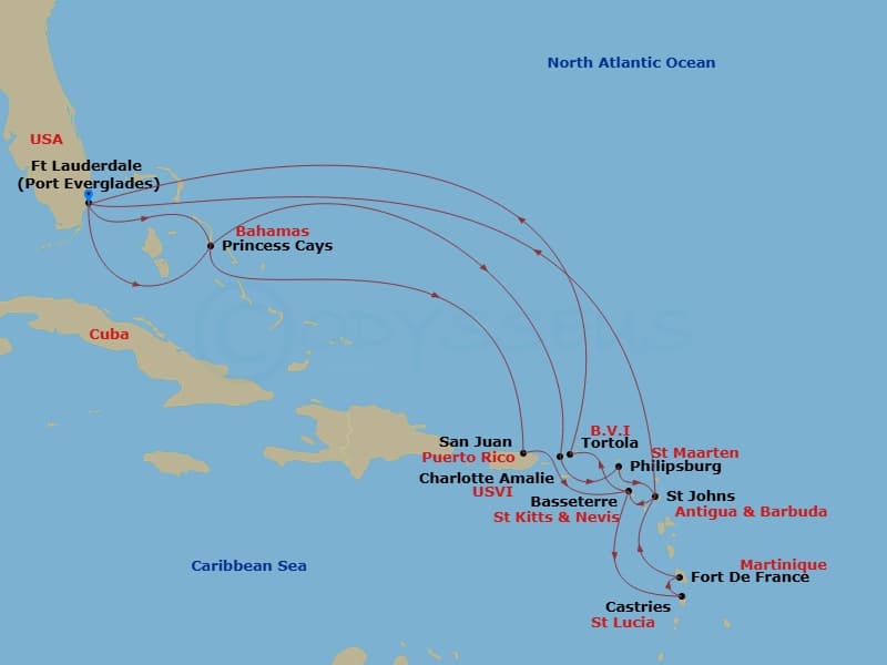 Cruise Itinerary Map