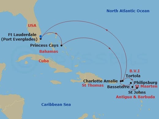 Cruise Itinerary Map