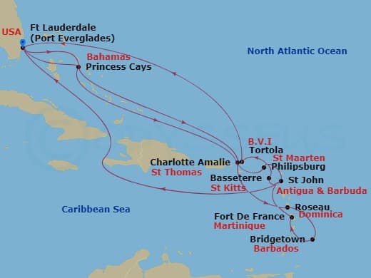 Cruise Itinerary Map